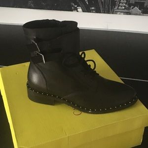 Catherine malandrino Rebel lace buckle boots sz 7